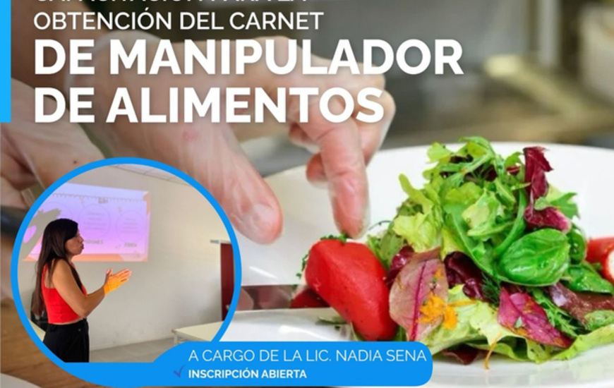 Imagen de Nueva Capacitación para la obtención de Carnet de Manipulador de Alimentos.