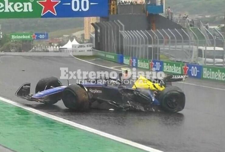 Imagen de Fórmula 1: En una accidentada carrera, Franco Colapinto perdió el control del auto, chocó y quedó afuera del GP de Brasil