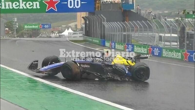 Imagen de Fórmula 1: En una accidentada carrera, Franco Colapinto perdió el control del auto, chocó y quedó afuera del GP de Brasil