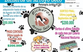 Imagen de Bicheros de Arroyo Seco lanza rifa solidaria