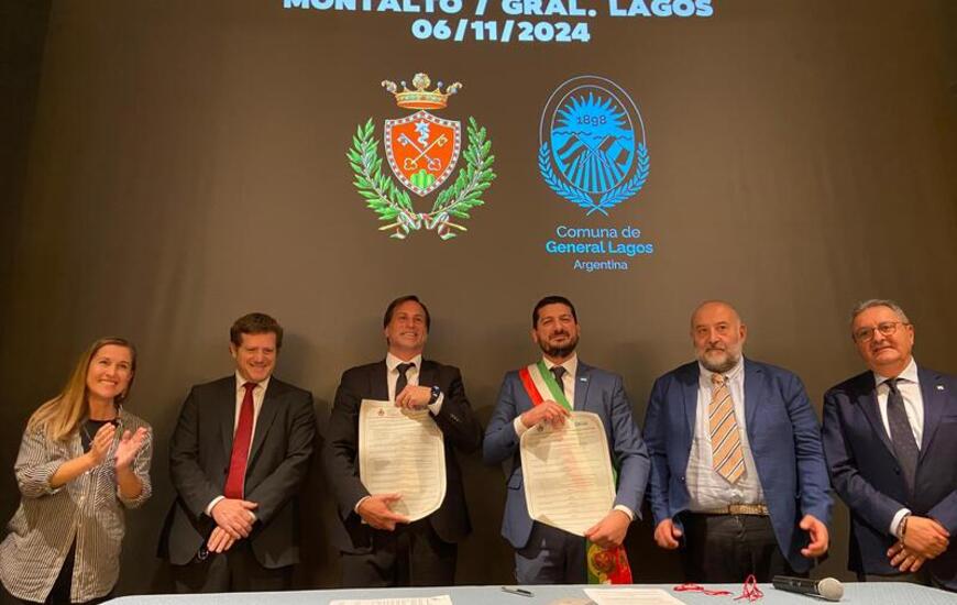 Imagen de General Lagos y Montalto Delle Marche se hermanan en un hist&oacute;rico acuerdo cultural, tur&iacute;stico y productivo
