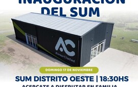 Imagen de Inauguración del Nuevo SUM del Distrito Oeste en Alvear