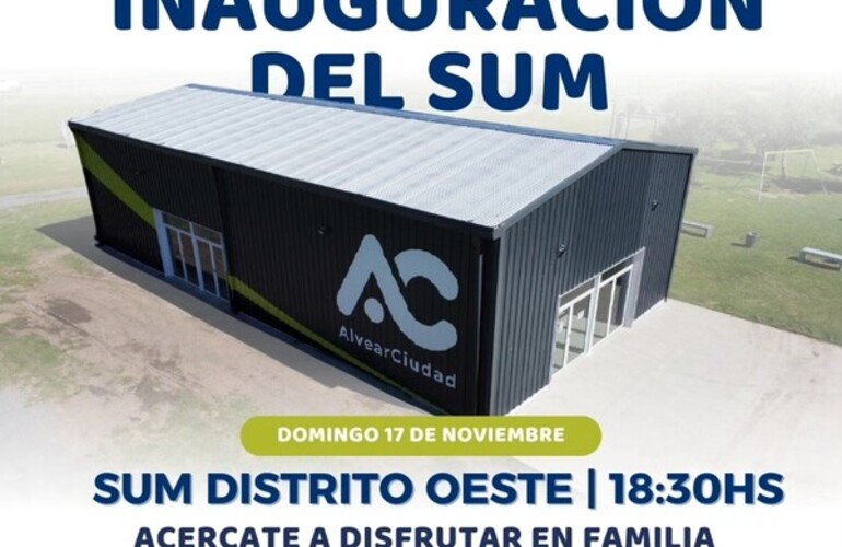 Imagen de Inauguración del Nuevo SUM del Distrito Oeste en Alvear