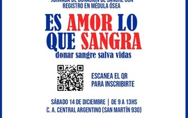 Imagen de Jornada Solidaria de Donación de Sangre y Registro de Médula Ósea en Central Argentino