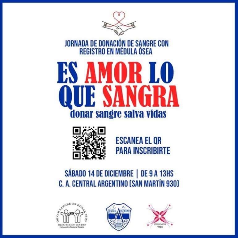 Imagen de Jornada Solidaria de Donación de Sangre y Registro de Médula Ósea en Central Argentino