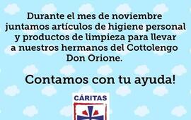 Imagen de Llamado solidario de Cáritas Arroyo Seco para ayudar al Cottolengo Don Orione