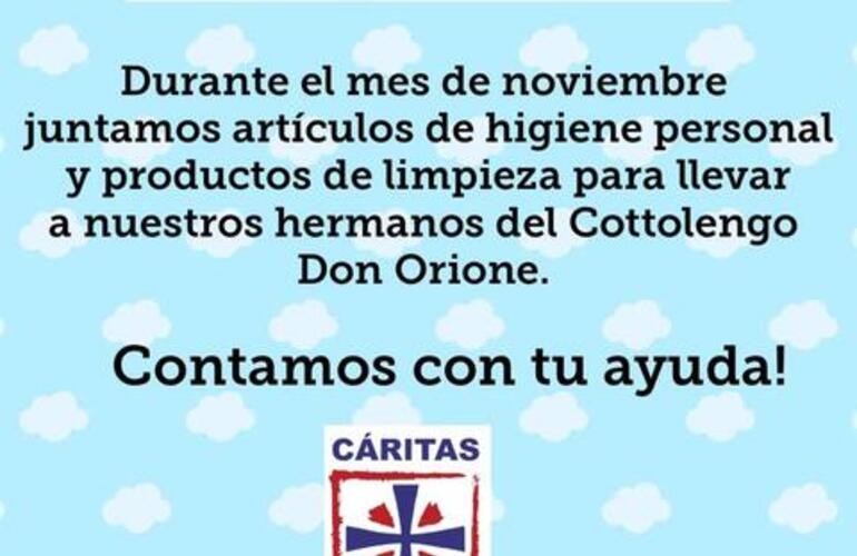 Imagen de Llamado solidario de Cáritas Arroyo Seco para ayudar al Cottolengo Don Orione