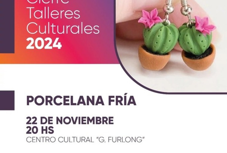 Imagen de Cierre de Talleres Culturales 2024:  Porcelana Fría expone en el "Guillermo Furlong"