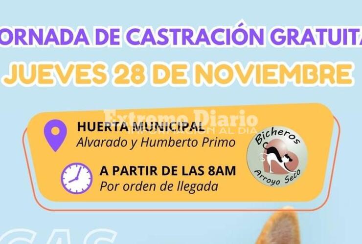 Imagen de Nueva Campa&ntilde;a de Castraci&oacute;n Gratuita en Arroyo Seco