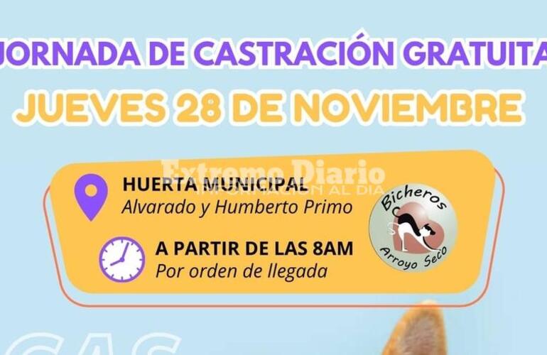 Imagen de Nueva Campa&ntilde;a de Castraci&oacute;n Gratuita en Arroyo Seco