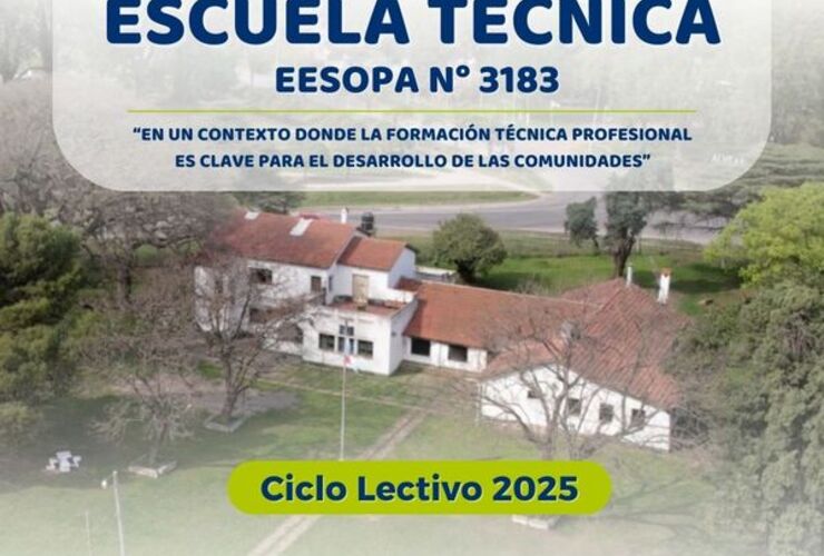 Imagen de ¡Abierta la Preinscripción del Anexo de Escuela Técnica en Alvear!
