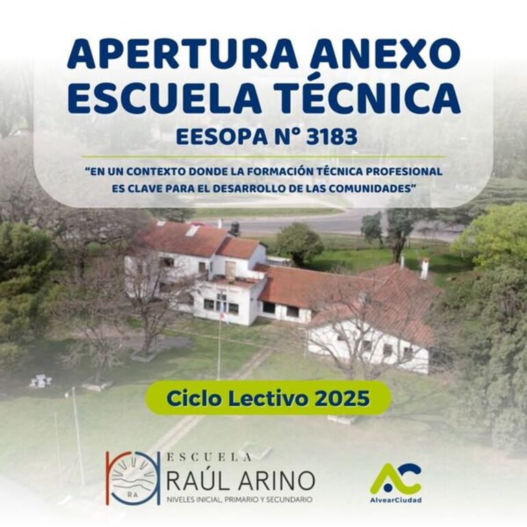 Imagen de ¡Abierta la Preinscripción del Anexo de Escuela Técnica en Alvear!