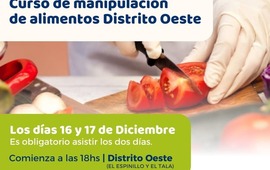 Imagen de Capacitación para obtener el Carnet de Manipulador en Alvear