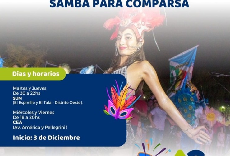 Imagen de Alvear se prepara para el Carnaval: comienzan los talleres de percusión y samba