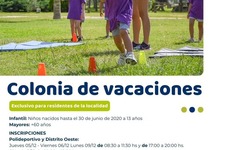 Imagen de Inscripciones para la colonia de vacaciones 2024-2025