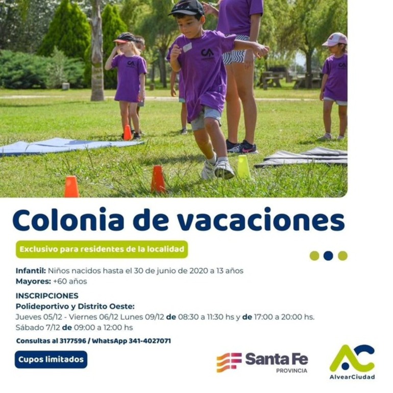 Imagen de Inscripciones para la colonia de vacaciones 2024-2025