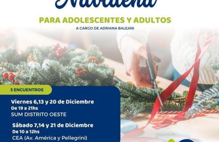 Imagen de Talleres de Decoraci&oacute;n Navide&ntilde;a en Alvear: &iexcl;Sum&aacute; un toque especial a tu hogar esta Navidad!