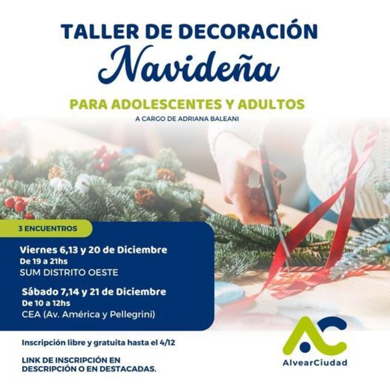 Imagen de Talleres de Decoración Navideña en Alvear: ¡Sumá un toque especial a tu hogar esta Navidad!