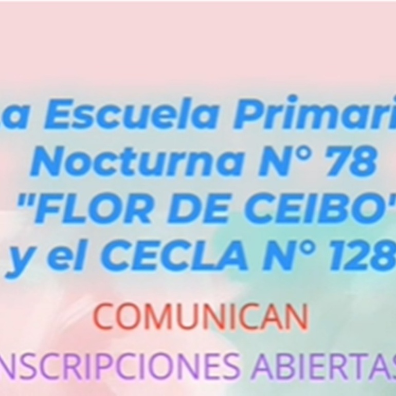 Imagen de La Escuela Primaria Nocturna N° 78 y el CECLA N° 128 abren inscripciones para jóvenes y adultos