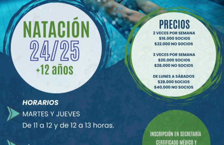 Imagen de Nataci&oacute;n temporada 24/25 en el Rowing Club.