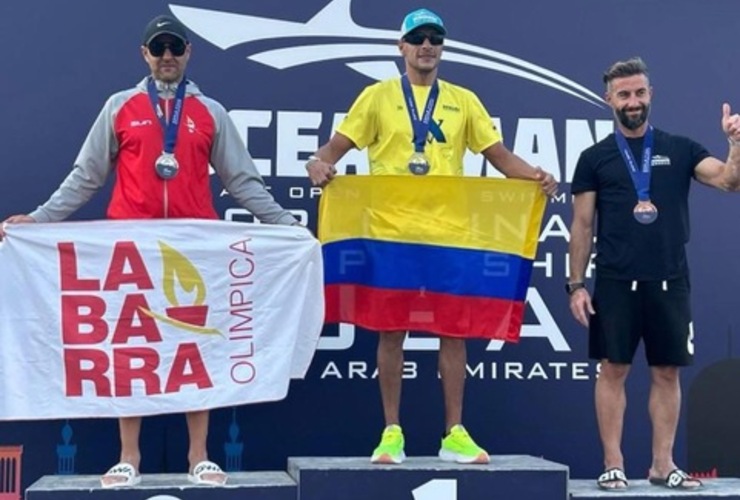 Imagen de Gonzalo Guidi fue 2º puesto e hizo podio en el Oceanman de Dubai.