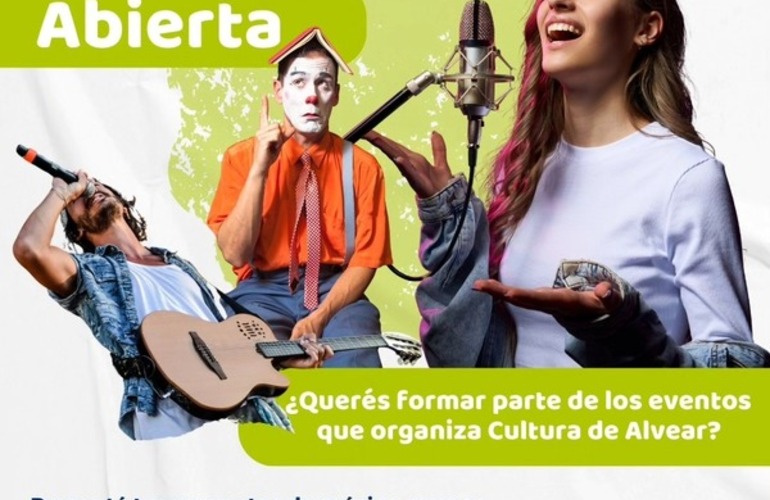 Imagen de Alvear lanza convocatoria para proyectos artísticos