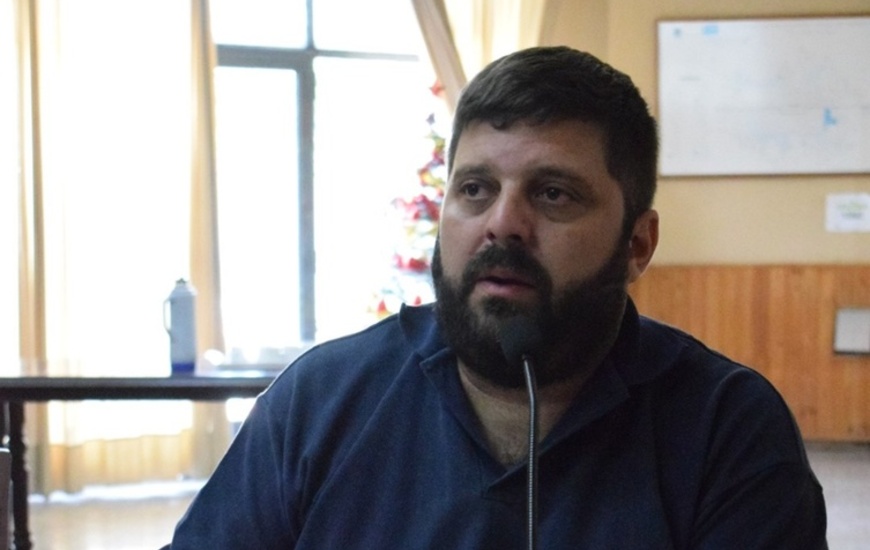 Sebastián Ghione en la última sesión ordinaria del 2024.