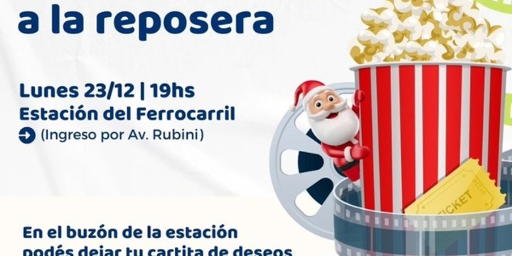 Imagen de Alvear: Cine de Navidad a la reposera en la estación del ferrocarril