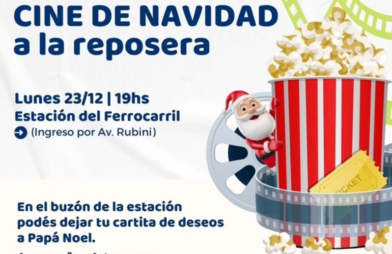 Imagen de Alvear: Cine de Navidad a la reposera en la estación del ferrocarril