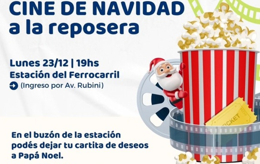 Imagen de Alvear: Cine de Navidad a la reposera en la estación del ferrocarril