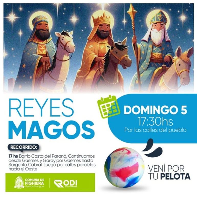 Imagen de Los Reyes Magos recorrerán Fighiera este domingo