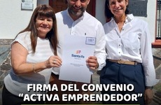 Imagen de Alvear firma convenio para fortalecer a emprendedores locales