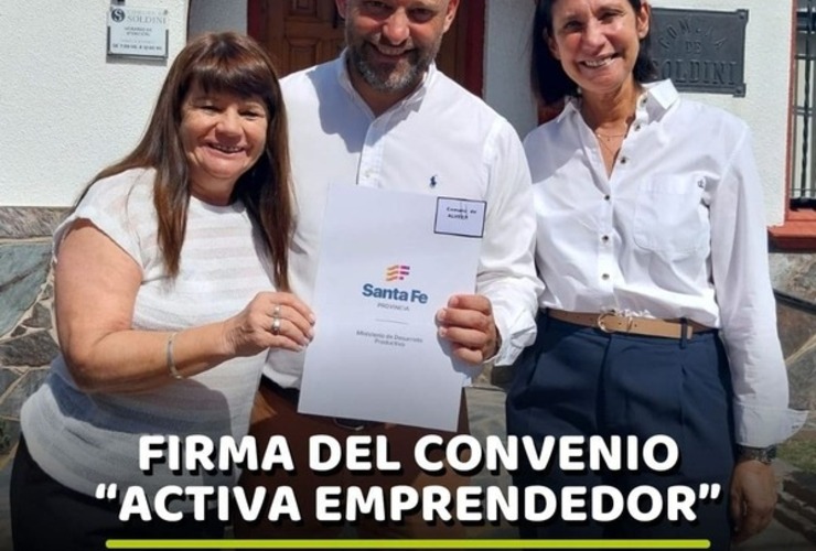 Imagen de Alvear firma convenio para fortalecer a emprendedores locales