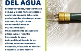 Imagen de Solicitan uso responsable del agua ante el aumento del consumo