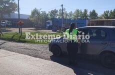 El coche ayer interceptado en el control del acceso autopista.