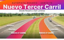 Imagen de Provincia da inicio a la obra del tercer carril de la Autopista Rosario-Santa Fe