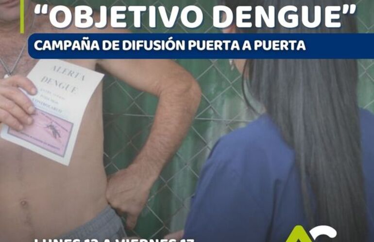 Imagen de Alvear lanza campaña de prevención del dengue con visitas puerta a puerta