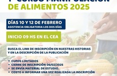 Imagen de Curso de manipulación de alimentos en Alvear