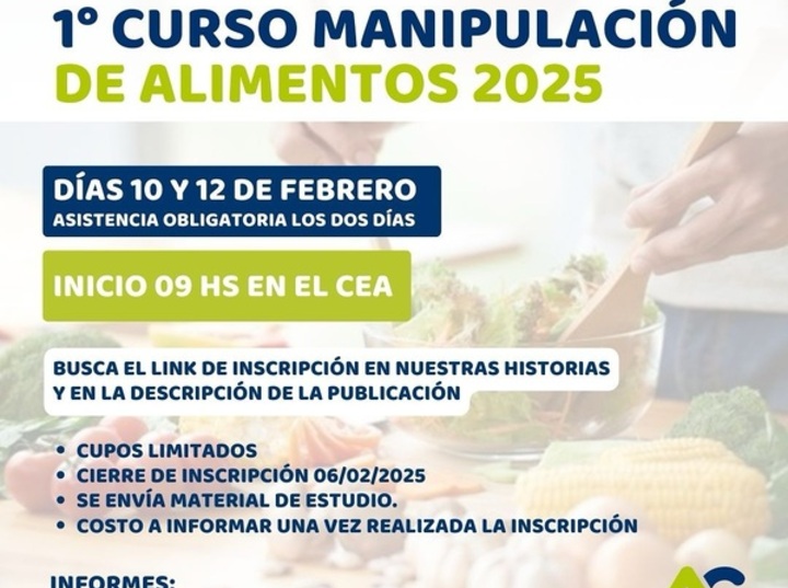 Imagen de Curso de manipulación de alimentos en Alvear