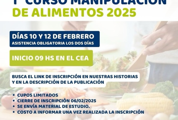 Imagen de Curso de manipulación de alimentos en Alvear