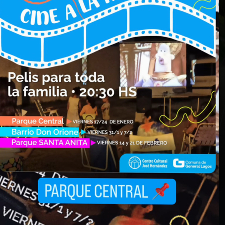 Imagen de El viernes 24/01, Cine a la Reposera en el Parque Central.