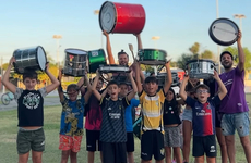 Imagen de El Taller de Percusión del Parque Santa Anita, se prepara para el Carnaval 2025.