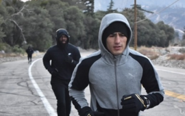Mirco entrenando en Estados Unidos. Las bajas temperaturas no impidieron que Cuello corra hacia su objetivo.