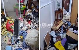 Los delincuentes no dejaron sector de la casa sin remover.
