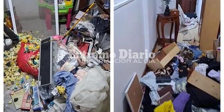 Los delincuentes no dejaron sector de la casa sin remover.