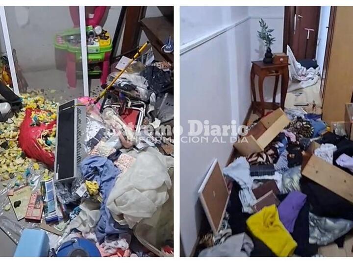 Los delincuentes no dejaron sector de la casa sin remover.