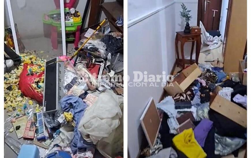 Los delincuentes no dejaron sector de la casa sin remover.