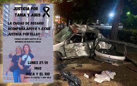 Imagen de En Rosario tambi&eacute;n convocaron a llevar cartel y velas para exigir justicia por la muerte de una mujer y su hija en la costanera central