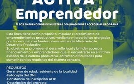 Imagen de Alvear impulsa el crecimiento de emprendedores con el programa #ActivaEmprendedor