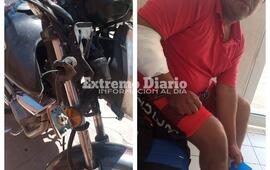 Imagen de Ruta 21: Tuvo un accidente mientras circulaba en moto y sostiene que los trabajos de obra no están bien señalizados